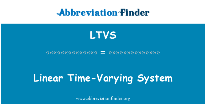 LTVS: Sistem liniar variabile de timp