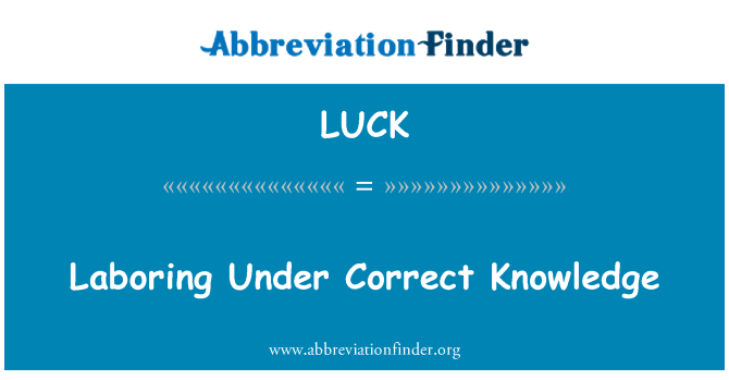 LUCK: Laboring taħt tagħrif korrett
