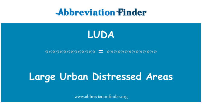 LUDA: Grandes agglomérations Distressed