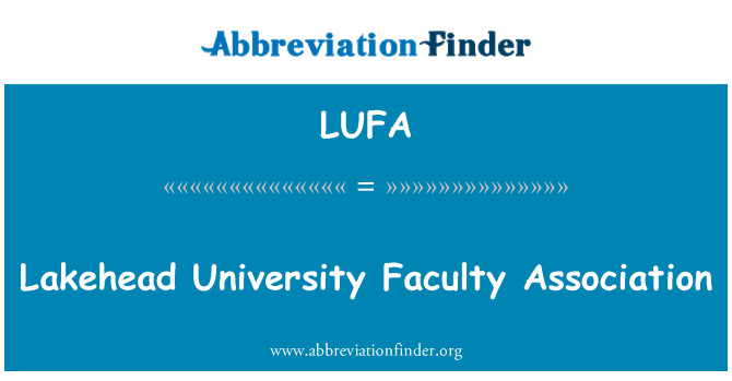 LUFA: Lakehead univerzitní fakulty asociace