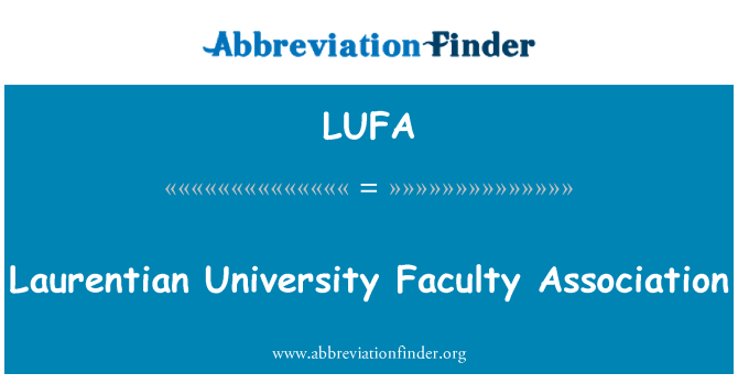 LUFA: Laurentian University Faculty Association