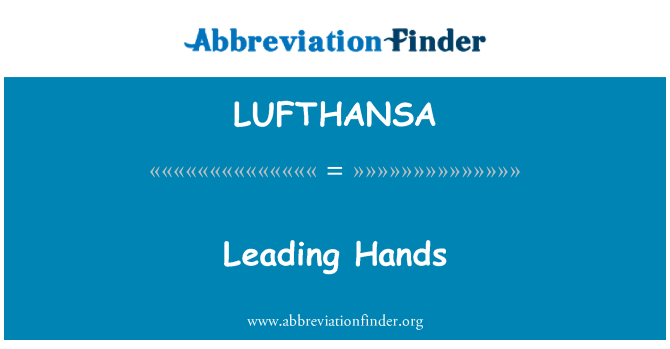 LUFTHANSA: Přední rukou