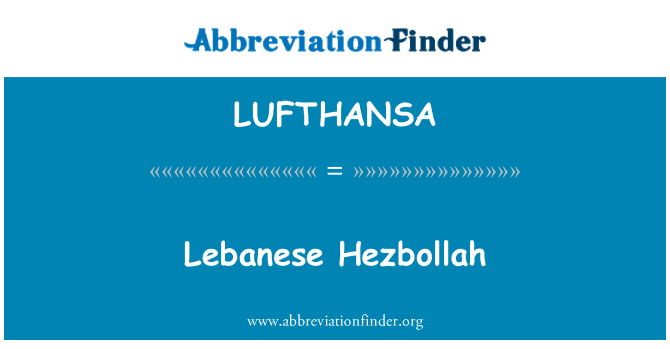 LUFTHANSA: Lebanese Hezbollah