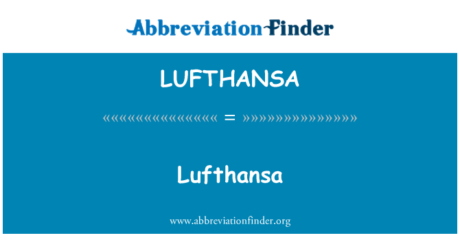 LUFTHANSA: 루프트한자