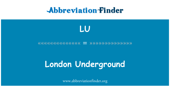 LU: London Underground