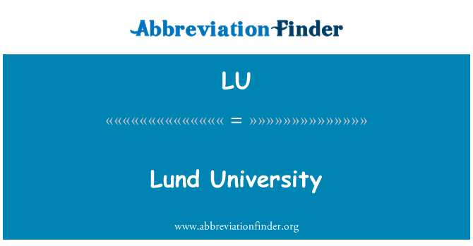 LU: Đại học Lund