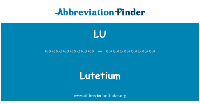 LU: Lutétium