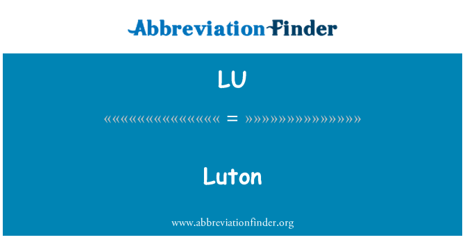 LU: Luton