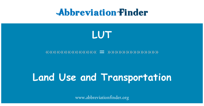 LUT: การใช้ที่ดินและการขนส่ง