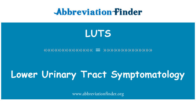 LUTS: Simptomatologia del tracte urinari inferior