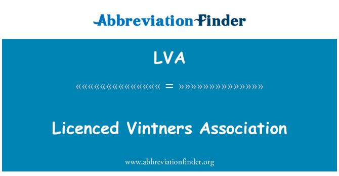 LVA: Licenced Vintners Assotsiatsiooni