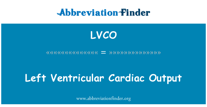 LVCO: Gòch Ventriculaire Sortie kadyak