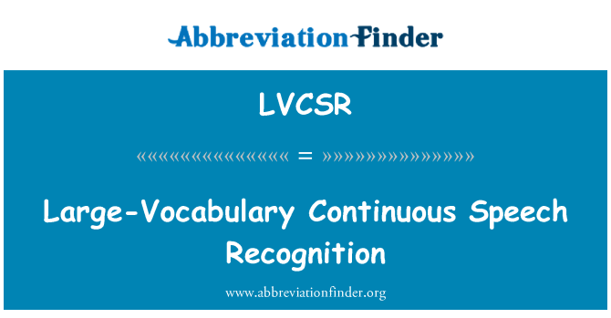 LVCSR: Rozpoznawania mowy ciągłej dużej słownictwo