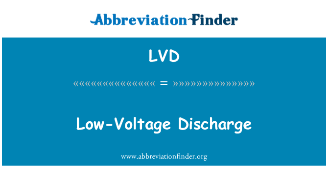 LVD: ปล่อยแรงดันไฟฟ้าต่ำ