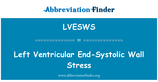 LVESWS: Straen systolig diwedd Ventricular y wal chwith