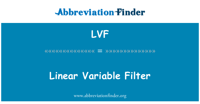 LVF: ตัวกรองตัวแปรเชิงเส้น