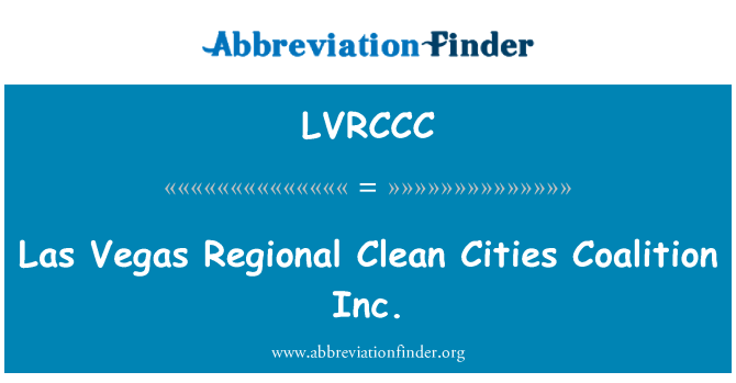LVRCCC: Inc. glymblaid dinasoedd lân rhanbarthol Las Vegas
