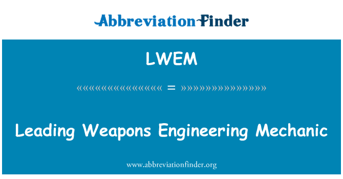 LWEM: Vezető fegyverek Engineering szerelő