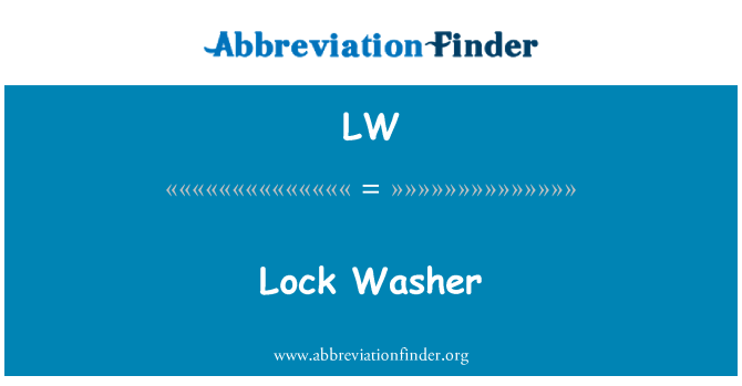 LW: Lock Washer