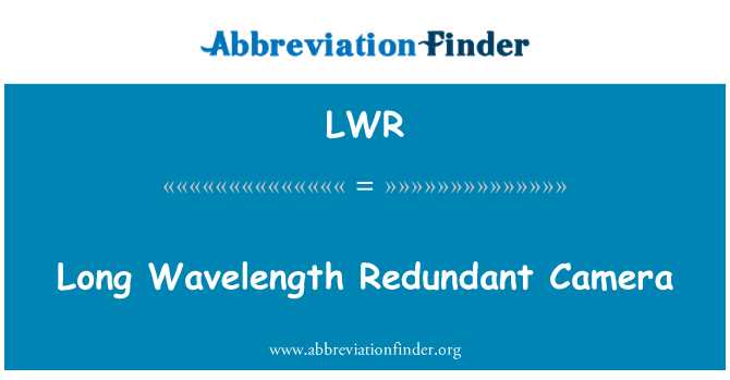 LWR: Lang bølgelengde redundante kamera