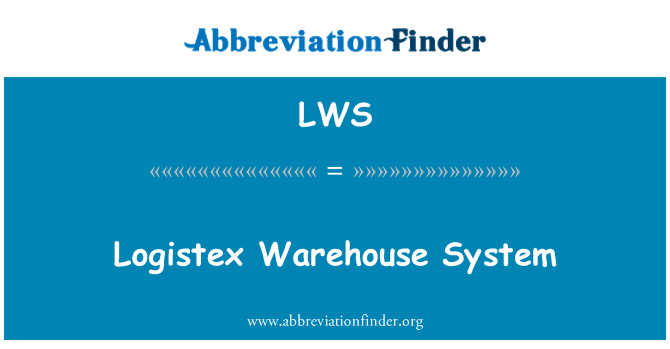 LWS: ระบบคลังสินค้า Logistex