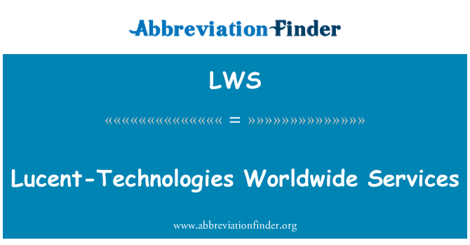 LWS: Lucent Technologies serviços em todo o mundo