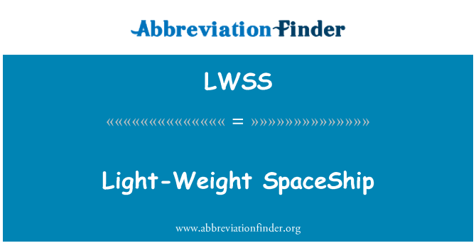 LWSS: Llong ofod ysgafn