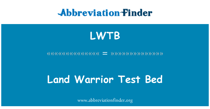 LWTB: Land Warrior Test postelja