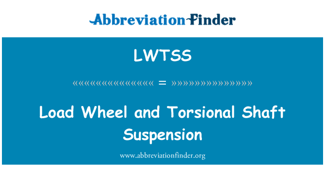 LWTSS: Roda de càrrega i eix Torsional suspensió