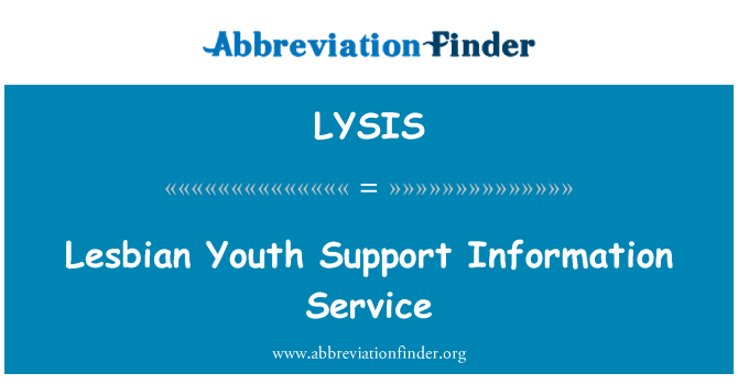 LYSIS: Lesbiečių jaunimo palaikymo informacijos paslauga