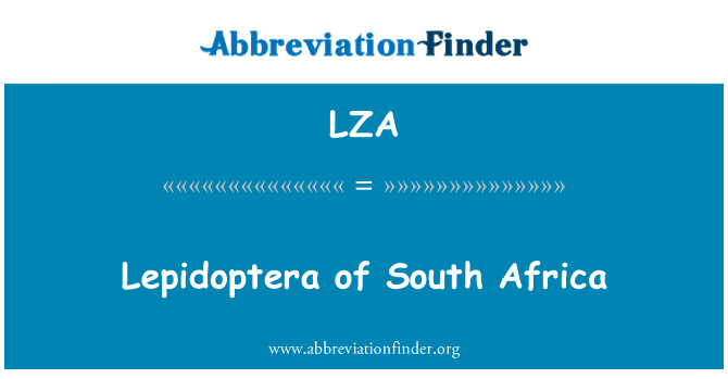 LZA: Lepidòpters de Sud-àfrica