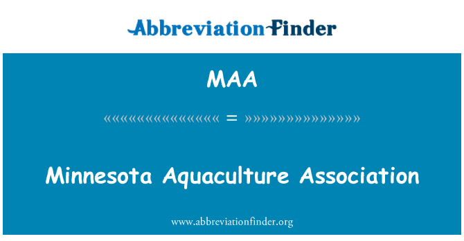 MAA: Minnesota Hiệp hội nuôi trồng thủy sản