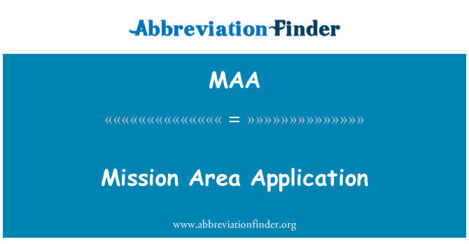 MAA: Aplicativo de área de missão
