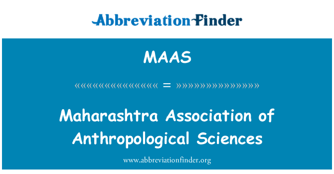 MAAS: Maharashtra Stowarzyszenie Nauk antropologicznych