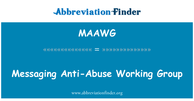 MAAWG: Съобщения за борба със злоупотребите работна група