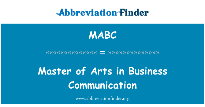 MABC: Master of Arts in Business Communication