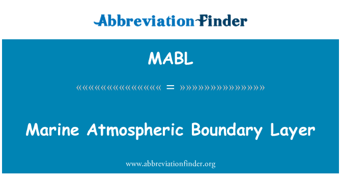 MABL: Tal-baħar atmosferiċi saff