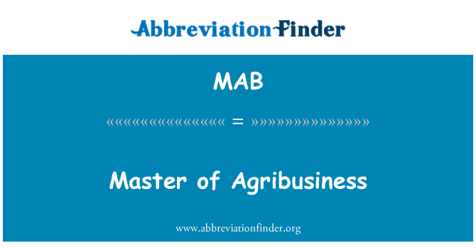 MAB: Master af agroindustrien