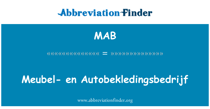 MAB: Meubel-en Autobekledingsbedrijf