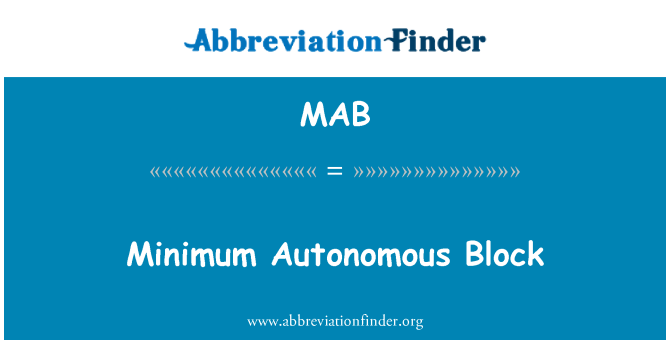 MAB: Minimal bloc autonome