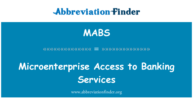 MABS: 金融サービスへのアクセスを小規模企業