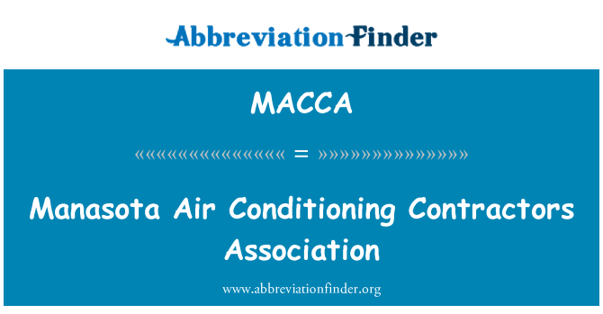 MACCA: Asociación de contratistas de aire acondicionado Manasota