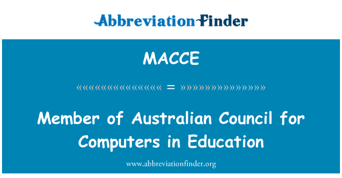 MACCE: 電腦教育澳大利亞理事會成員