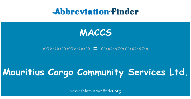 MACCS: موریس باری جامعه خدمات Ltd.