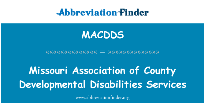 MACDDS: Missouri asociacijos County Developmental Disabilities paslaugų