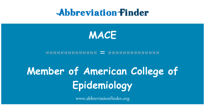 MACE: Mitglied des American College of Epidemiology