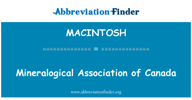 MACINTOSH: 加拿大礦物學協會
