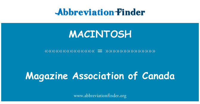MACINTOSH: Associació revista del Canadà