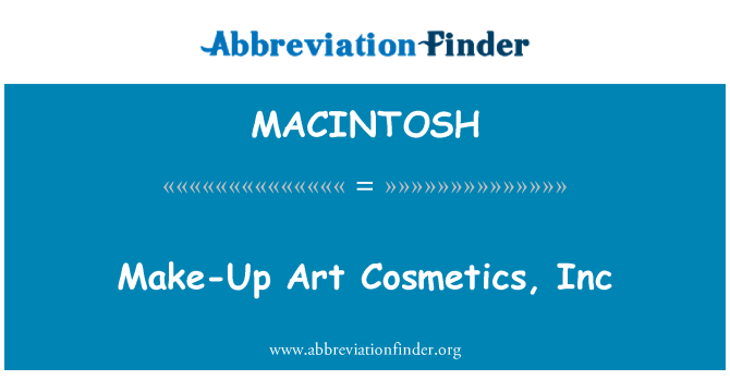 MACINTOSH: Make-Up seni kosmetik, Inc