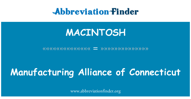 MACINTOSH: Výrobní spojenectví Connecticut